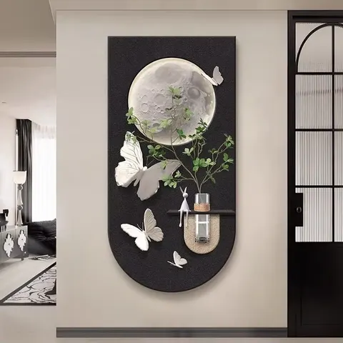植物 单幅 装饰画 现代简约 客厅背景墙挂画 砂岩浮雕
