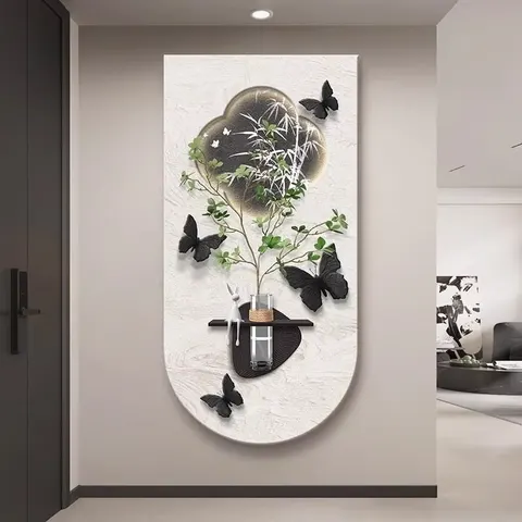 植物 单幅 装饰画 现代简约 客厅背景墙挂画 砂岩浮雕