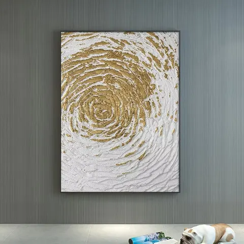 Handmade Modern Wall Art Abstract Picture 100% Oil on Thick Texture Canvas for Hotel Decor