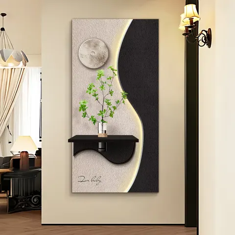 Handmade Sandstone Art Home Furnishings Decorative Painting Three-dimensional Glowed LED Decor Painting