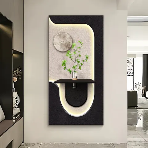 Handmade Sandstone Art Home Furnishings Decorative Painting Three-dimensional Glowed LED Decor Painting