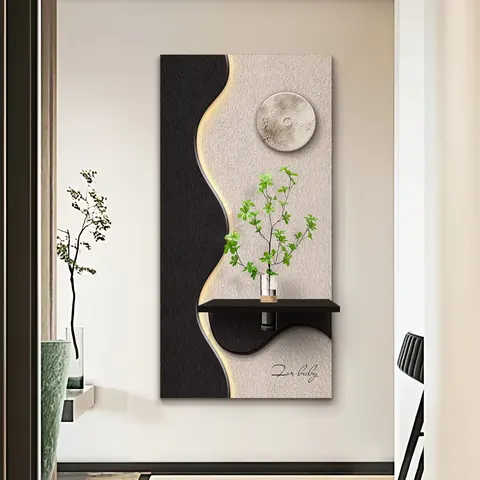 Handmade Sandstone Art Home Furnishings Decorative Painting Three-dimensional Glowed LED Decor Painting
