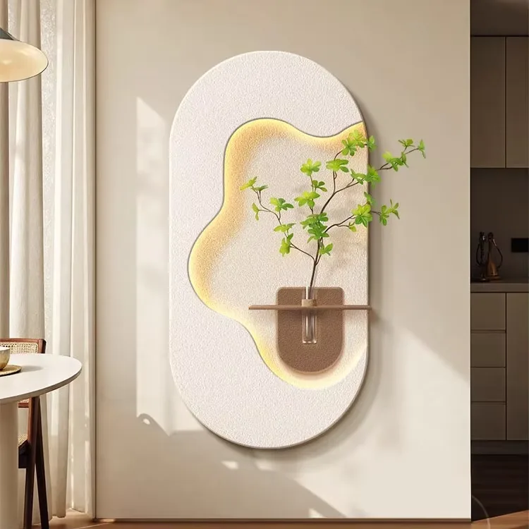 Handmade Sandstone Home Furnishing Art Decor Painting Corridor Background Wall Glowed LED Painting