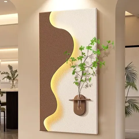 Handmade Sandstone Home Furnishing Art Decor Painting Corridor Background Wall Glowed LED Painting