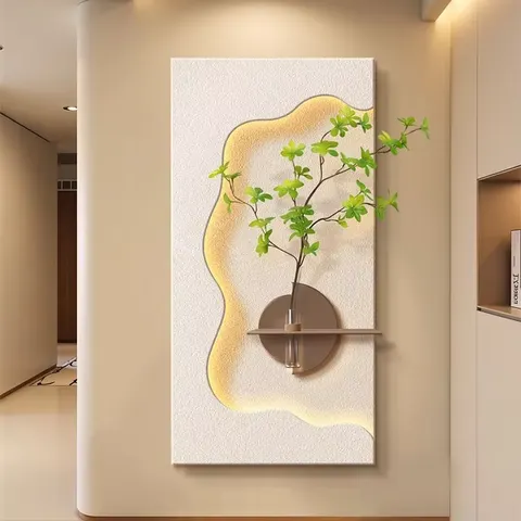 Handmade Sandstone Home Furnishing Art Decor Painting Corridor Background Wall Glowed LED Painting