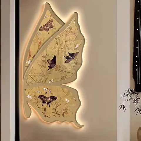 抽象 单幅 装饰画 现代简约 客厅背景墙挂画 LED带灯画