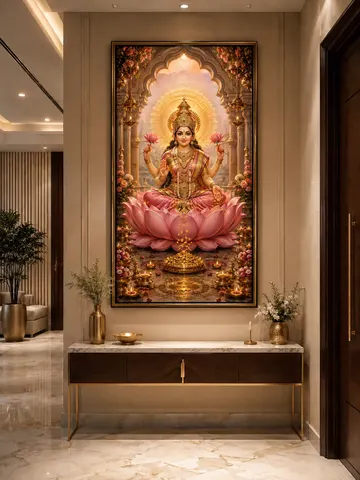 Hindu God Wall Art Indian Deity Canvas Entryway Decorative Painting Religious Wall Decor Factory Direct Artwork