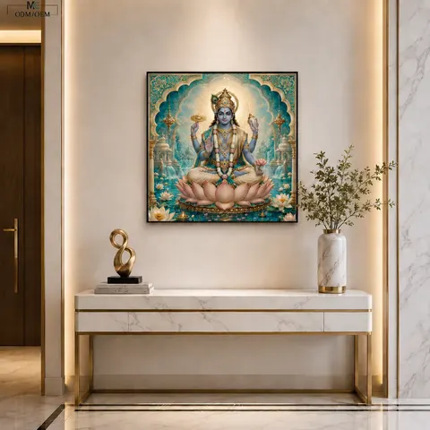 Hindu Wall Art Indian Deity Canvas Sacred Religious Decor Spiritual Entryway Art Home Decorative Painting Crystal Porcelain Art