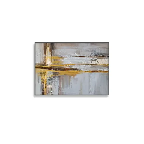 Home Decoration Geometric 100% Hand Painted Modern Abstract Oil on Canvas Wall Art 60x90cm Frame Living Room