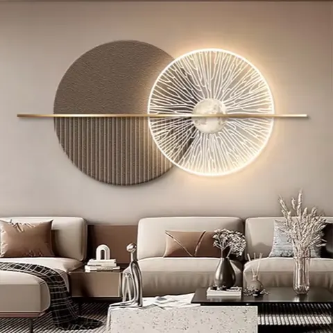 Home Products New Product Launch Interior Decoration 100*50 cm Abstract Sandstone Bedroom Bed Acrylic LED Other Home Decor