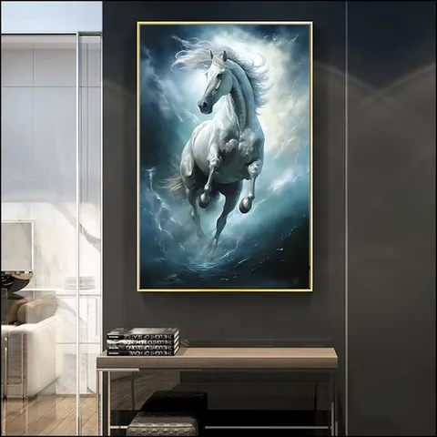 动物 单幅 装饰画 现代简约 卧室背景墙挂画 晶瓷画