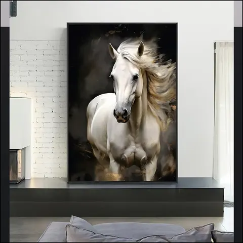 动物 单幅 装饰画 现代简约 卧室背景墙挂画 LED带灯画