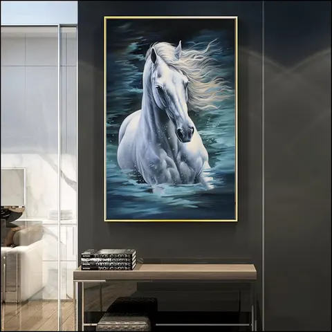 动物 单幅 装饰画 现代简约 卧室背景墙挂画 LED带灯画