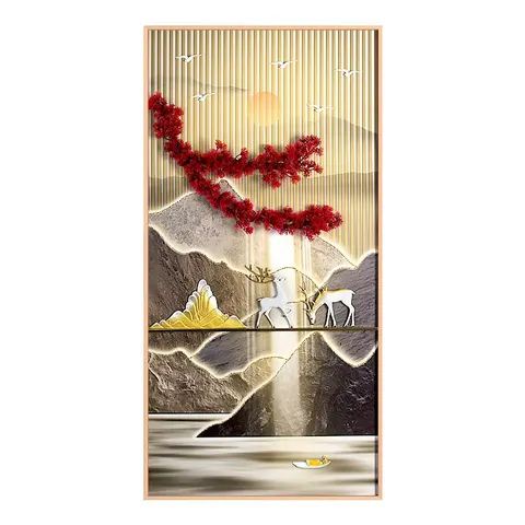 植物 单幅 装饰画 现代简约 客厅背景墙挂画 晶瓷画