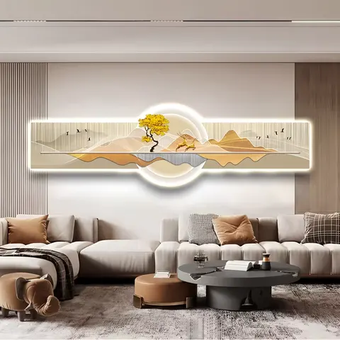Hot Sale 2026 Uv Art Decor Advanced Sense Still Life Painting Living Room Hanging Painting LED Diamond Crystal Porcelain