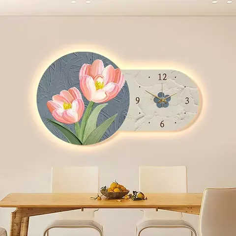 抽象 单幅 装饰画 现代简约 玄关背景墙挂画 LED带灯画
