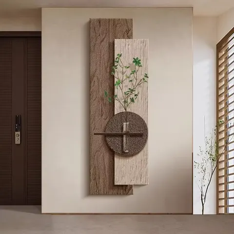 Hot Sales in 2026 Hydroponic Green Plants Home Decor Paintings Corridor Living Room Background Wall Sandstone Hanging Painting