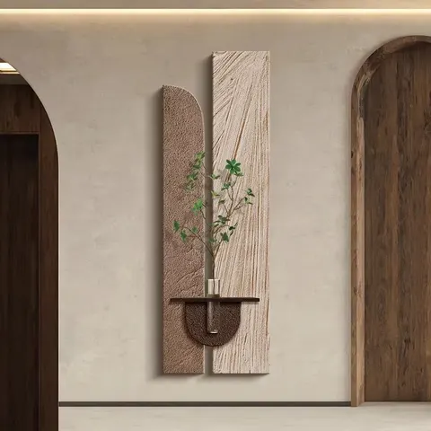 Hot Sales in 2026 Hydroponic Green Plants Home Decor Paintings Corridor Living Room Background Wall Sandstone Hanging Painting