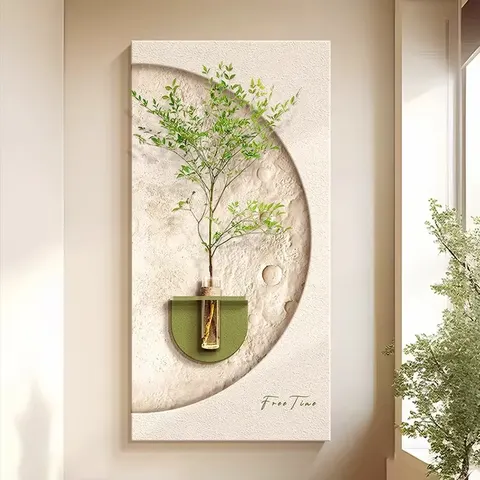 Hot Sales in 2026 Living Room Hydroponic Plant Sandstone Art Decor Painting DIY Flower Arrangement Moon LED Painting