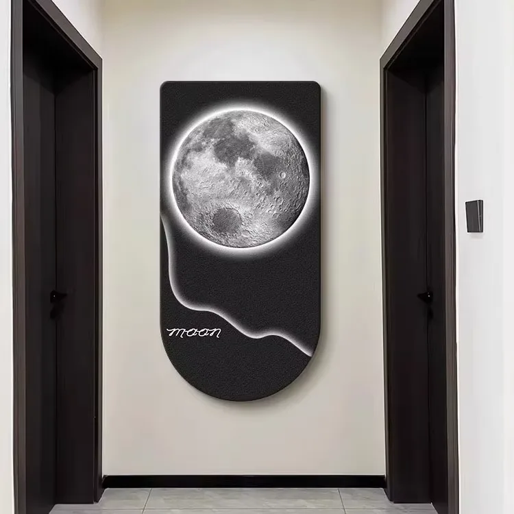 日月星辰 单幅 装饰画 现代简约 玄关背景墙挂画 LED带灯画