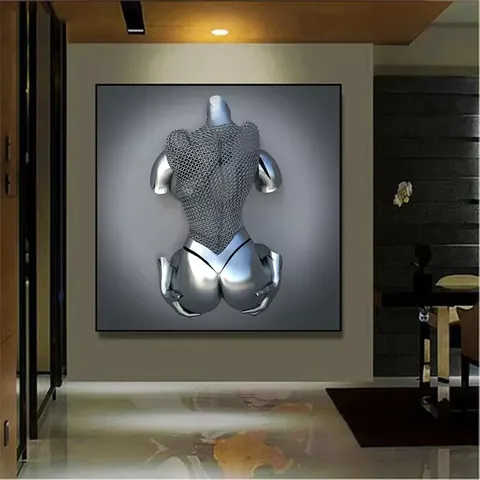 Hot Selling 2025 Creative Metal Figure Sculpture Decorative Painting Living Room Mural Wall Art Home Decor