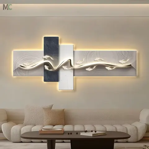 Hot Selling 2026 Uv Cutting Edge Murals Simplicity Abstraction Paintings LED Diamond Wall Art Home Decor Painting
