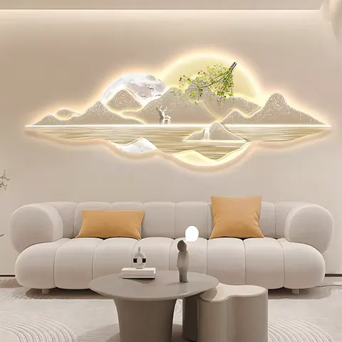Hot Selling 2026 Uv Engrave Mural Led Glow Living Room Crystalline Decorative Painting LED Diamond Wall Art Home Decor