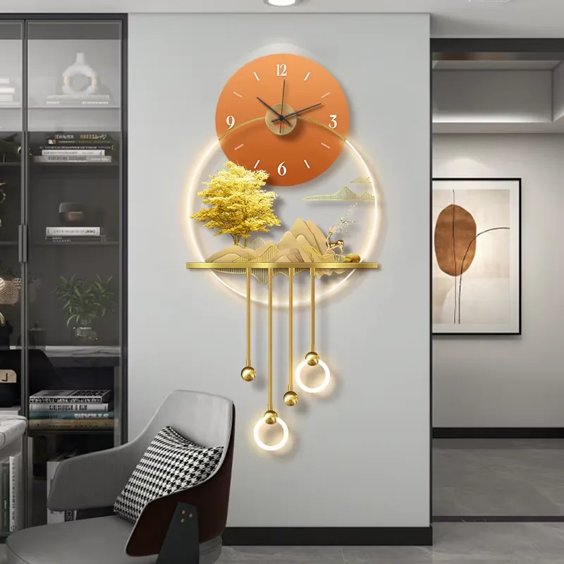 Hot-selling Clocks and Watches Acrylic LED Painting Wall Background Wall Art Home Decor Painting