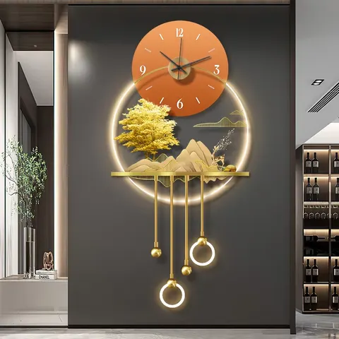 Hot-selling Clocks and Watches Acrylic LED Painting Wall Background Wall Art Home Decor Painting
