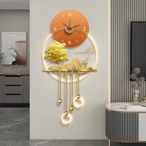 Hot-selling Clocks and Watches Acrylic LED Painting Wall Background Wall Art Home Decor Painting