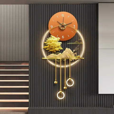 Hot-selling Clocks and Watches Acrylic LED Painting Wall Background Wall Art Home Decor Painting