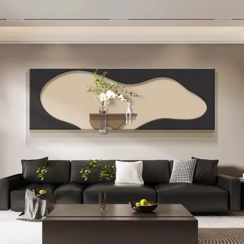 Hot-selling in 2026 Hydroponic Plants Sandstone Art Decor Painting Living Room Sofa Background Wall LED Painting