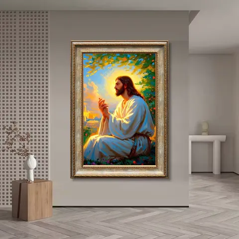 Hotel Background Wall Jesus Christian Faith Luxury Islamic Wall Art Home Decor Ps Oil Canvas Painting