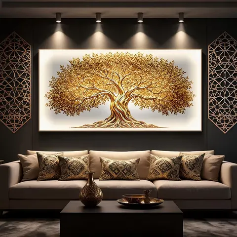 Housewarming Gift: Tree of Life  LED Decorative Art a Backlit Piece Symbolizing Good Luck and Prosperity