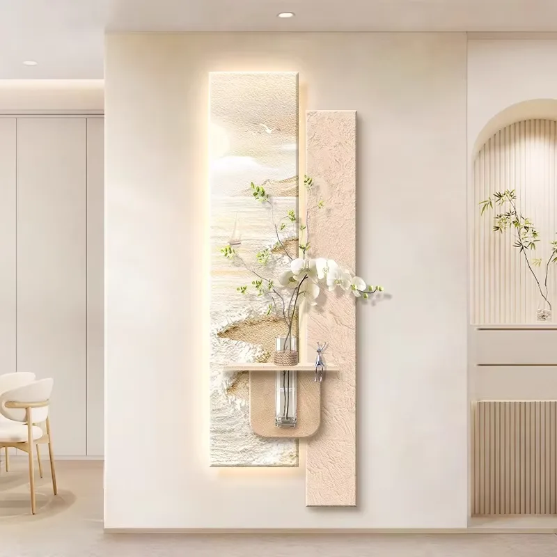 Hydroponic Green Plant Home Decoration Paintings Corridor Background Walls Living Room Sandstone and Crystal Porcelain Paintings
