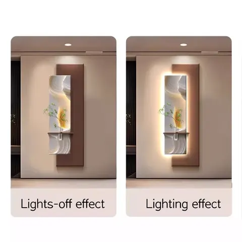 Hydroponic Green Plants Sandstone Art Home Furnishing Decor Painting Living Room Background Wall Glowed LED Painting