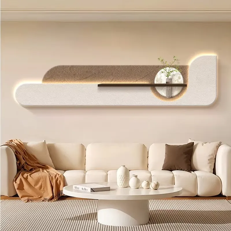 Hydroponic Green Plants Sandstone LED Painting Living Room Sofa Background Wall Art Home Decor Paintings