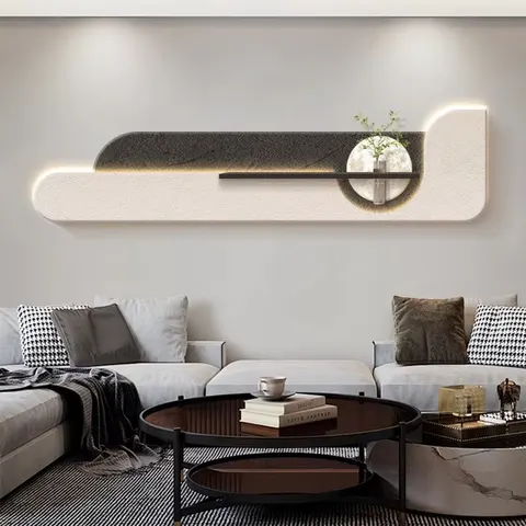 Hydroponic Green Plants Sandstone LED Painting Living Room Sofa Background Wall Art Home Decor Paintings