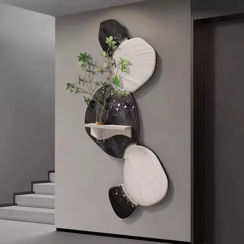 Hydroponic Plants Art Decor Paintings Vase Crystal Porcelain Restaurant Three-dimensional Glowed LED Painting