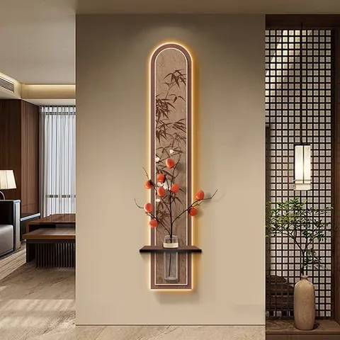 Hydroponic Plants Art Home Decor Painting Living Room Backdrop Wall Glowed LED Crystal Porcelain Painting