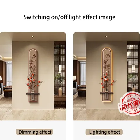 Hydroponic Plants Art Home Decor Painting Living Room Backdrop Wall Glowed LED Crystal Porcelain Painting