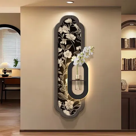 Hydroponic Plants Entrance Hall Art Decor Painting Corridor Background Wall Glowed LED Painting