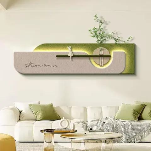 Hydroponic Plants Living Room Art Decor Paintings Sofa Background Wall Simplicity Sandstone LED Painting