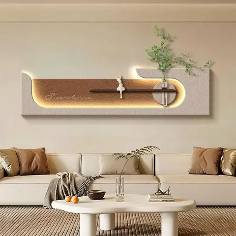 植物 单幅 装饰画 现代简约 客厅背景墙挂画 LED带灯画