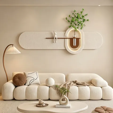 Hydroponic Plants Sandstone Art Home Furnishings Decorative Painting Living Room Sofa Background Wall LED Wall Painting
