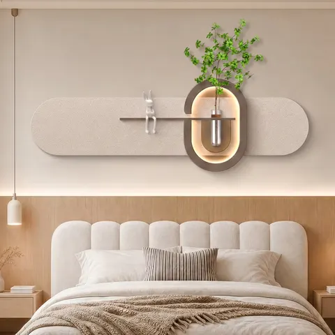 Hydroponic Plants Sandstone Art Home Furnishings Decorative Painting Living Room Sofa Background Wall LED Wall Painting