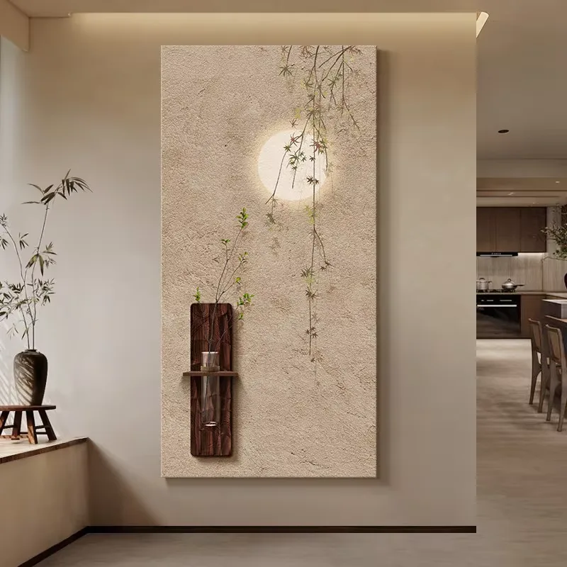 Hydroponic Plants Sandstone Fabric Art Home Furnishings Decorative Painting Corridor Background Wall Painting