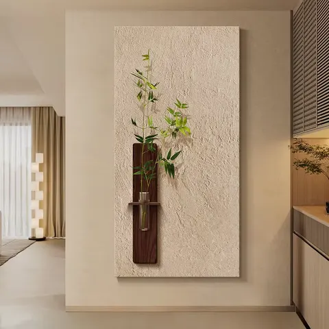 Hydroponic Plants Sandstone Fabric Art Home Furnishings Decorative Painting Corridor Background Wall Painting
