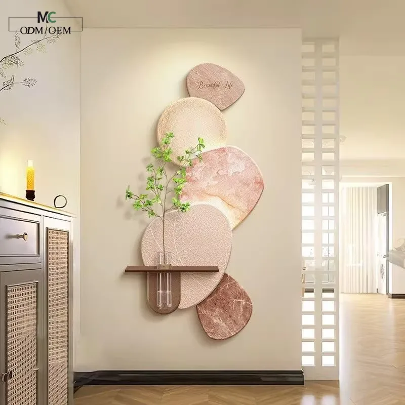 植物 单幅 装饰画 现代简约 玄关背景墙挂画 砂岩浮雕
