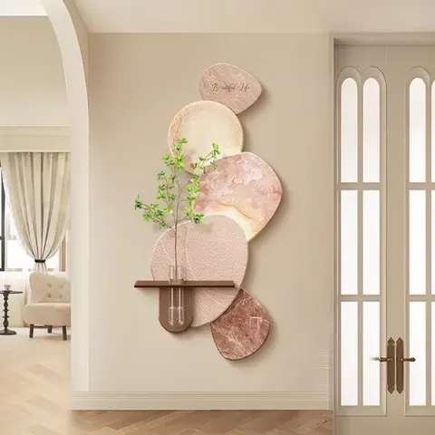 植物 单幅 装饰画 现代简约 玄关背景墙挂画 砂岩浮雕